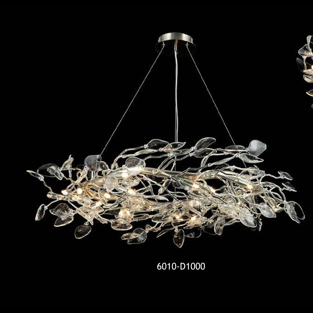 6010-D1000 glass chandelier full view