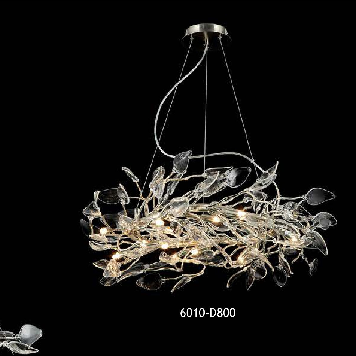 6010-D800 glass chandelier full view