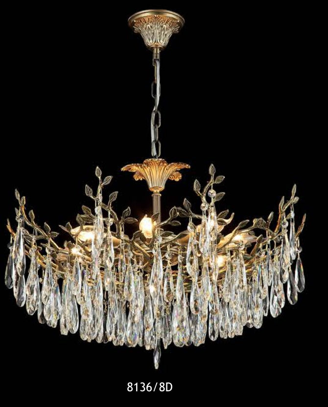 8136/8D crystal chandelier full view