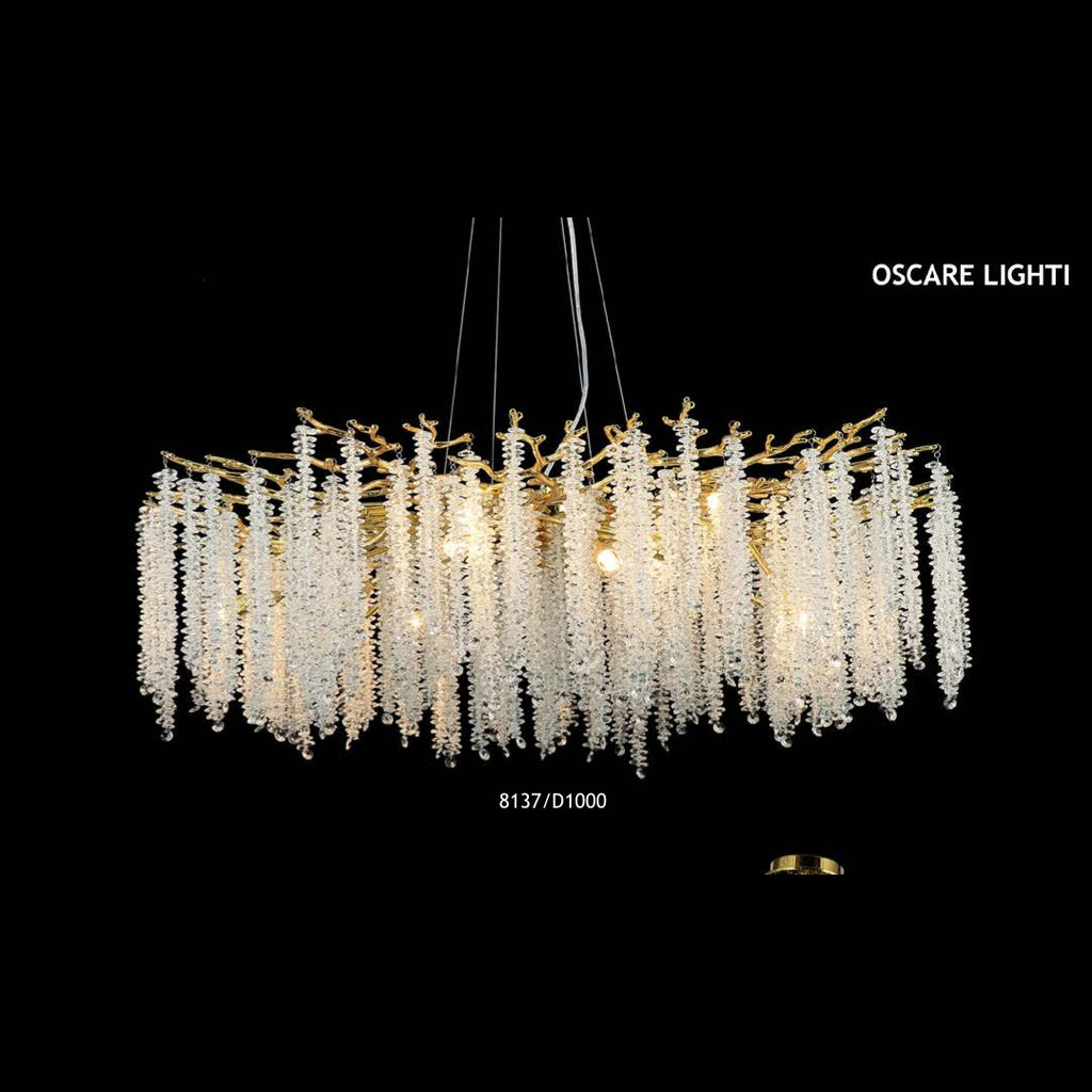 8137/D1000 crystal chandelier full view