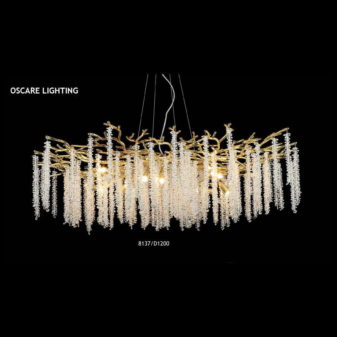8137/D1200 crystal chandelier full view