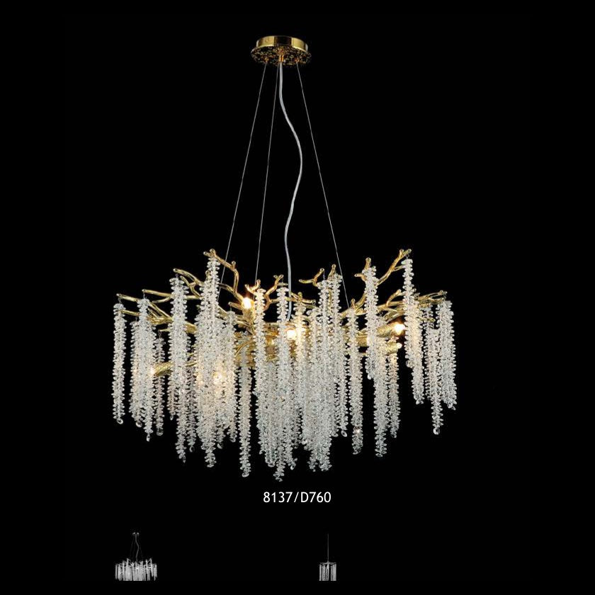 8137/D760 crystal chandelier full view