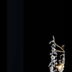 8806 3W crystal wall light Champagne full view