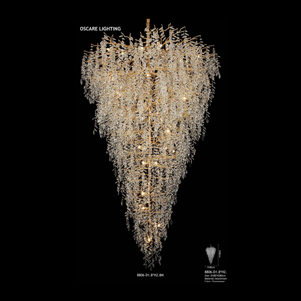 8806 chandelier 70.9 x 110.2 inches full view