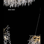 8806 D600 crystal chandelier Champagne full view