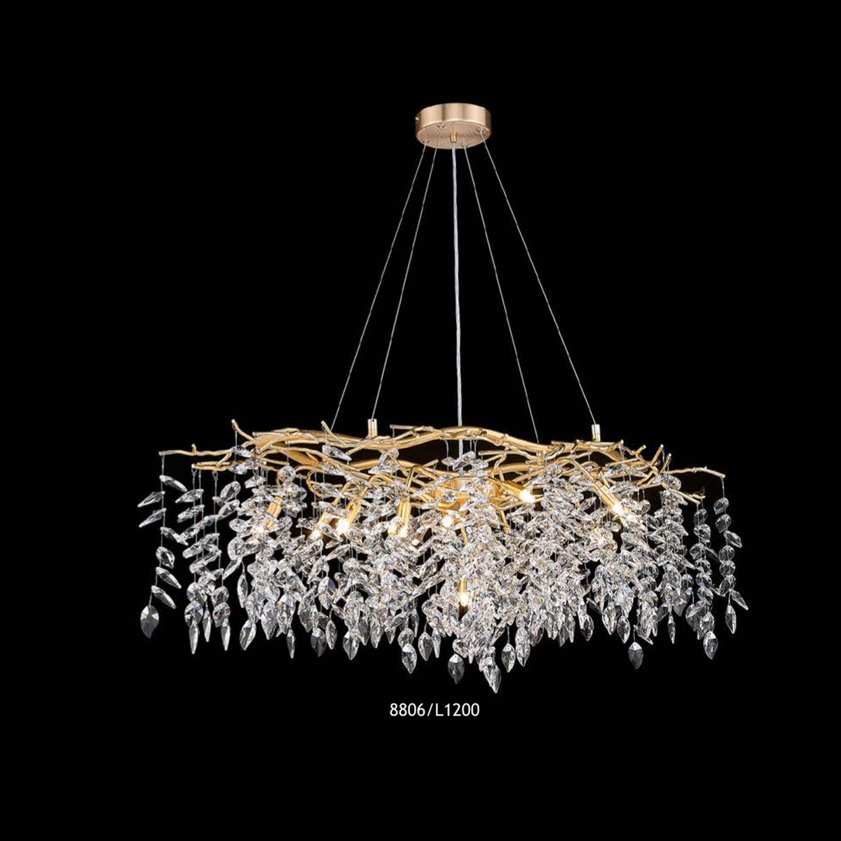 8806 linear chandelier 47.2 x 23.6 inches full view