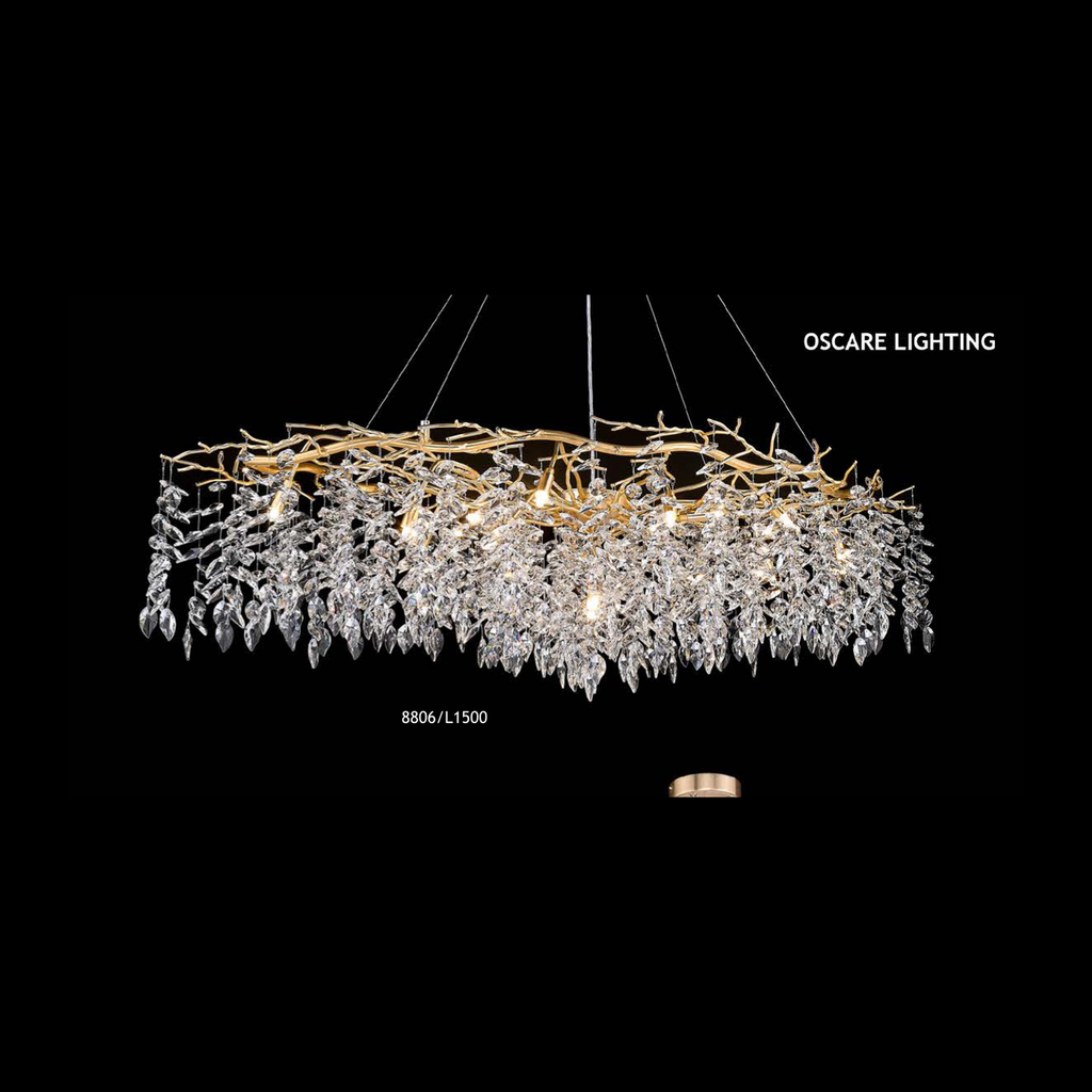 8806 linear chandelier 59.1 x 27.6 inches full view