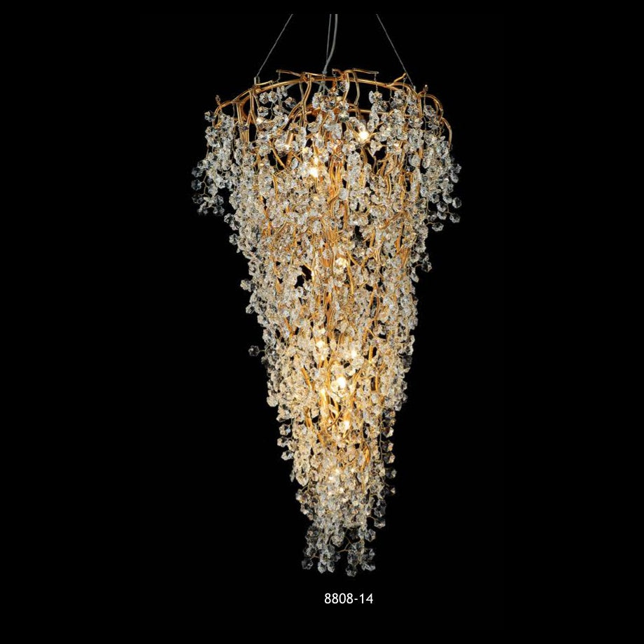 8808-14 crystal chandelier full view