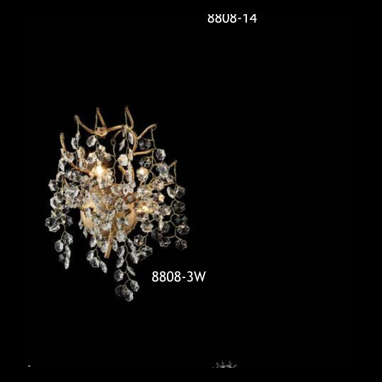 8808-3W crystal wall light full view