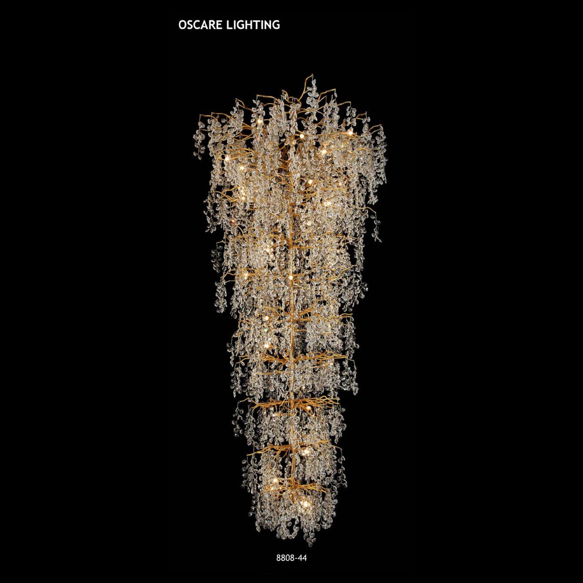 8808-44 crystal chandelier full view
