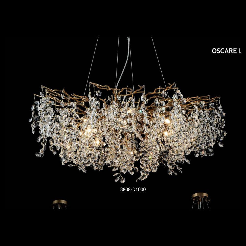 8808-D1000 crystal chandelier full view