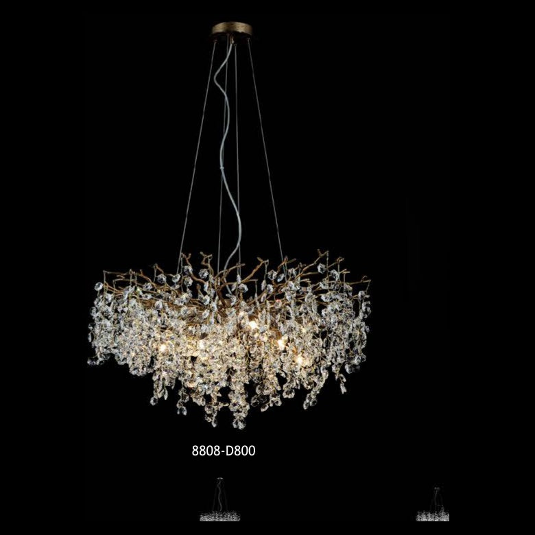 8808-D800 crystal chandelier full view
