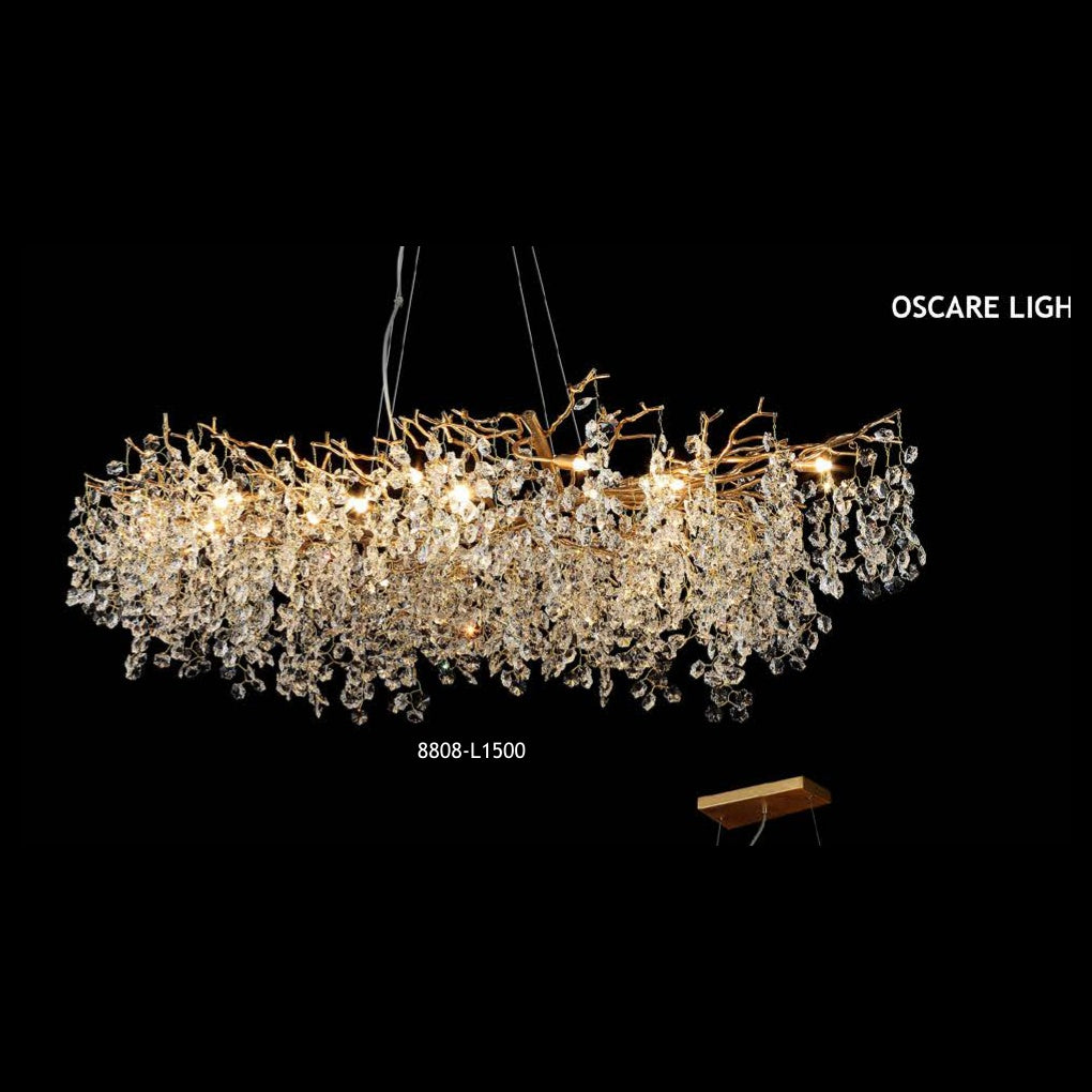 8808-L1500 crystal chandelier full view